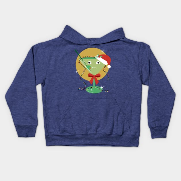 Santa Martini Kids Hoodie by Edofest